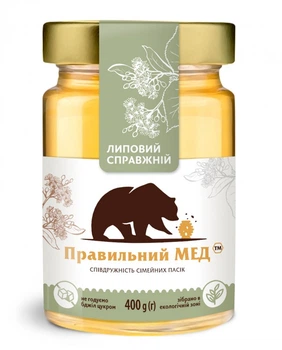 Липовый мед ТМ Правильный мед с/б 400г