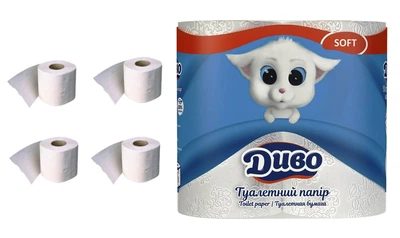 Туалетний папір Обухов 2сл. 4рул. ДИВО SOFT 4 /30149