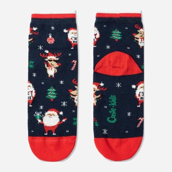 Дитячі шкарпетки бавовняні Conte Kids CK New Year 19С-64СП-517 13-14 р Темно-сині (4810226551547)