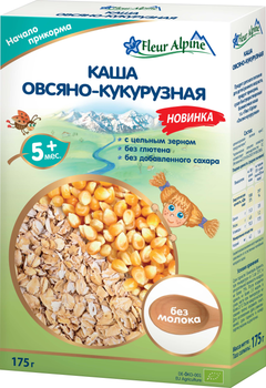 Дитяча безмолочна каша Fleur Alpine Вівсяно-кукурудзяна 175 г (4006303005649)