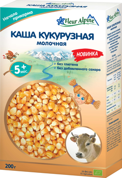 Дитяча молочна каша Fleur Alpine Organic Кукурудзяна 200 г (4006303005625)