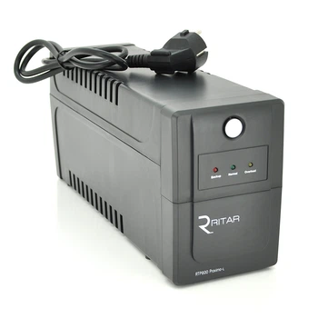 ИБП Ritar RTP800 (480W) Proxima-L, LED, AVR, 2st, 2xSCHUKO socket, 1x9Ah, plastik Case ( 370*145* 225 ) 5,6 кг Q4