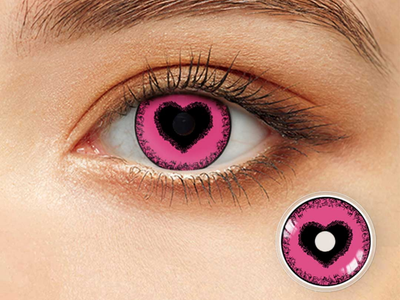 Цветные контактные линзы BauTech Оригинальные 1 пара. Крейзи линзы для косплея Розовый (1010-328-01)