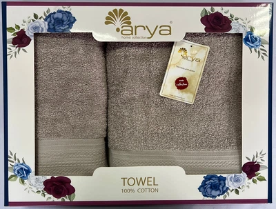 Набор полотенец Arya Touch Жаккард 2 шт Бежевый (8680000001065)