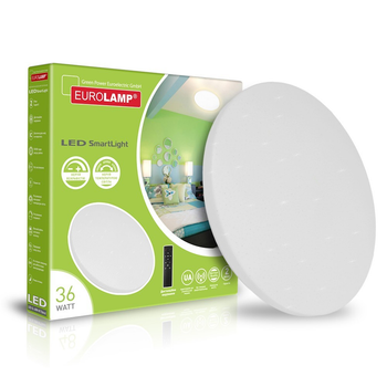Світильник стельовий EUROLAMP "СМАРТ ЛАЙТ" 36Вт 3000K-6500K (LED-SL-36W-N17(deco))
