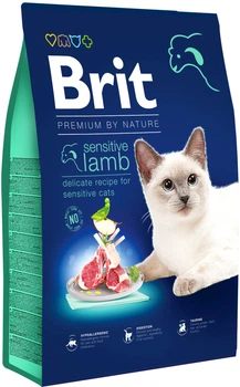 Сухий корм для кішок Brit Premium by Nature Cat Sensitive з ягнятком