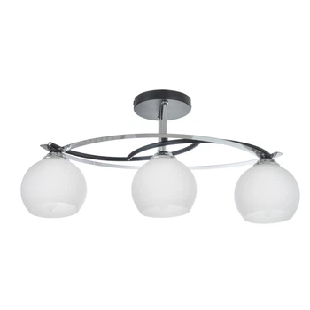Люстра потолочная на 3 плафона LK-657S/3 E27 CH/BK Brille 23-763