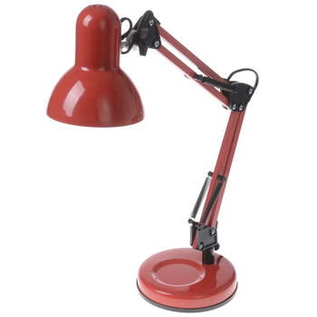 Настільна лампа на гнучкій ніжці офісна MTL-23 E27 RED Brille L85-007