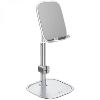 Настільний тримач для телефонів та планшетів Baseus Literary Youth Desktop Bracket Silver (SUWY-A0S)
