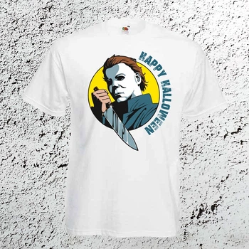 Футболка Fruit of the loom "Happy halloween" пряма класика, білий, бавовна, XXL,ФБ-0032