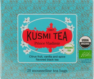 Чай черный Kusmi Tea Prince Vladimir органический 20 пакетиков х 2 г (3585810088020)