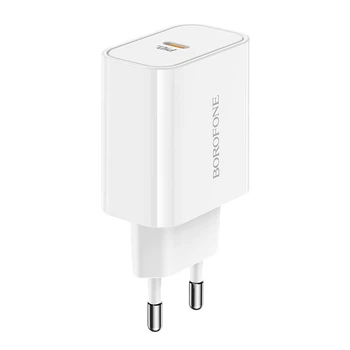 Адаптер сетевой BOROFONE BA57A Easy Speed Type-C, 20W, 3A, белый