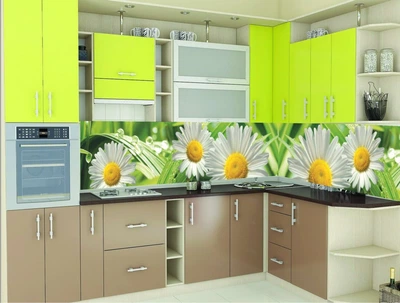 Кухонный фартук Скинали Ромашки 60х250 см (050)