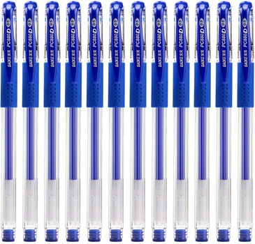 Упаковка гелевых ручек Baoke 0.5 мм Синяя 12 шт (PC880D/F-blue)