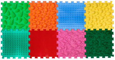 Масажний килимок Ортек Мікс Пазли 8 елементів