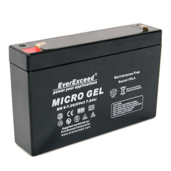 Гелевий акумулятор EverExceed MG 6-7.2G (6В 7.2Ач)