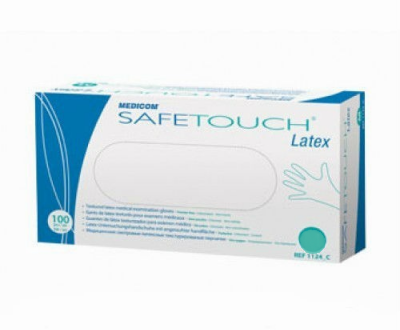 Перчатки Safe Touch E Series Medicom латексные опудренные размер S белые 100 штук