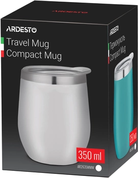Термочашка Ardesto Compact Mug 350 мл Белая (AR2635MMW)
