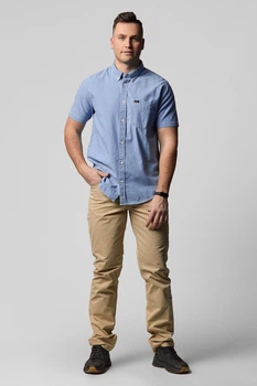Рубашка Lee LEE BUTTON DOWN SS Regular Fit (L886QMQE) Голубой S-00