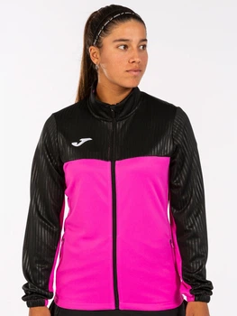Спортивная кофта женская Joma Montreal 901645.030 M Розовая с черным (8445456401957)