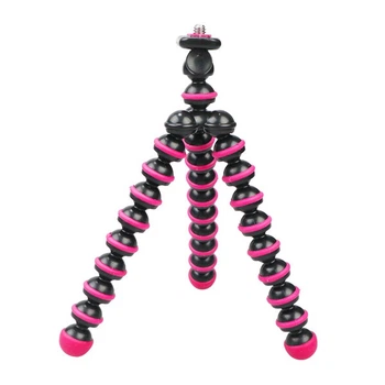 Штатив настольный гибкий, трипод для GoPro, камеры, фотоаппарата Alitek Flexible S Pink/Black (62096)