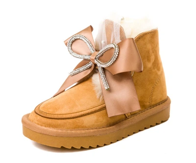 Угги Fashion L5655 руді/бант (27-36) Рыжий 27