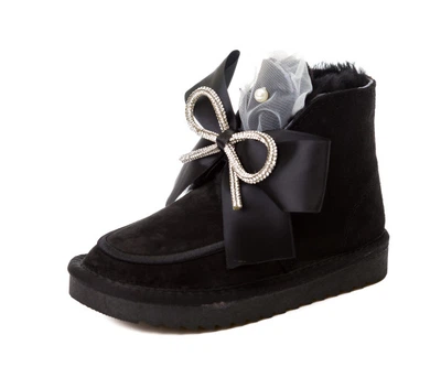 Угги Fashion L5655 чорні/бант (27-36) Чёрный 28