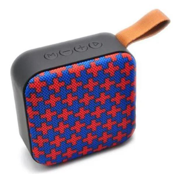 Портативная Bluetooth колонка T5, красно-синие крестики