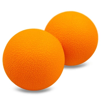 Массажер для спины, дуобол кинезиологический Zelart DuoBall FI-6909 оранжевый