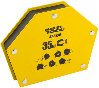 Магніт Mastertool для зварювання 35 кг 30°/45°/60°/75°/90°/135° 145х110 мм (81-0235)