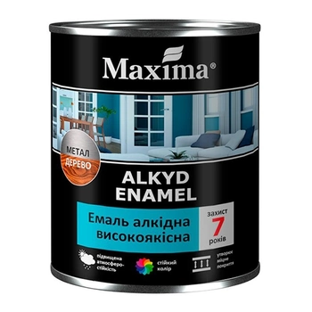 Эмаль алкидная высококачественная Maxima матовая черная 40 кг