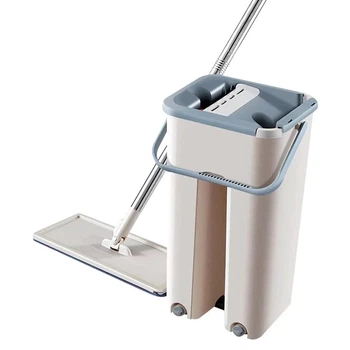 Швабра-лентяйка Supretto Scratch Cleaning Mop со складной ручкой и системой отжима