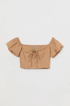 Блуза H&M 46 темно-бежевий 20047448920