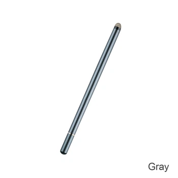 Стілус універсальний Goojodoq 2 в 1 Capacitive Fiber Mini Metal Grey