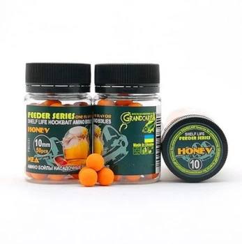 Бойлы насадочные вареные Grandcarp 10 мм Мед FEEDER SERIES арт FBC031