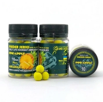 Бойлы насадочные вареные Grandcarp 10 мм Ананас FEEDER SERIES арт FBC023