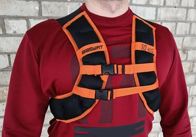 Жилет-утяжелитель EasyFit JetPack-10 кг (фиксированный утяжелительный с металлическими шариками для отягощения тренировок и бега) EF-JP-00010