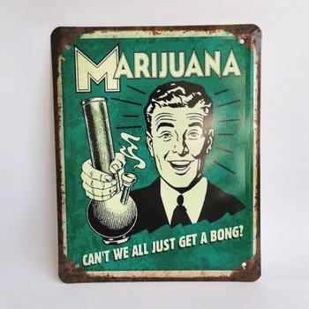 Металлическая табличка "Marijuana" для декора дома, декор стен, декор комнаты