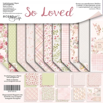 Набор двусторонней бумаги Scrapmir 20х20см So Loved 11шт, SM5100016