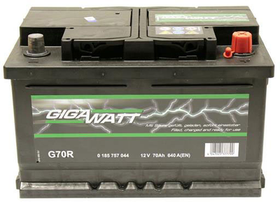 Автомобильный аккумулятор Gigawatt 70 Ah (+/-) (GW 0185757044)