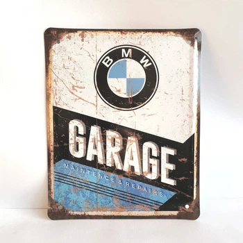 Металлическая табличка "BMW GARAGE" для декора дома, декор стен, декор комнаты