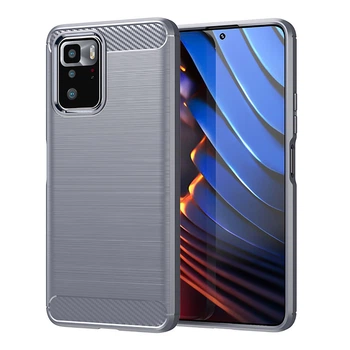Чохол Lenuo Carbon Fiber для Poco X3 GT Gray