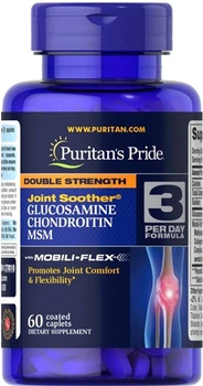 Хондропротектор для суставов Puritan's Pride Double Strength Joint Soother 60 каплетов (025077278107)