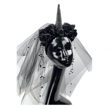 Обруч New Єдиноріг з фатою SETA Decor 19-817-1BLK