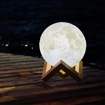Светильник Луна 3D Moon Light&nbsp;диаметр сенсорный Ночник 15 см 5 режимов (IS33)