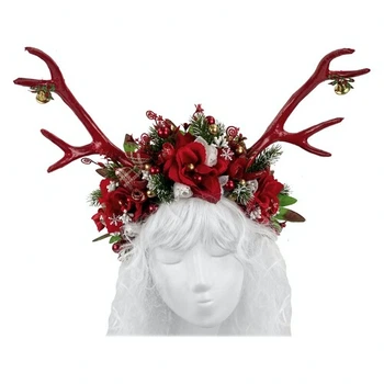 Роги Оленя Christmas на обручі SETA Decor 20-936L