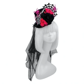 Капелюшок Glamorous Spider з фатою SETA Decor 19-983BLK-ML