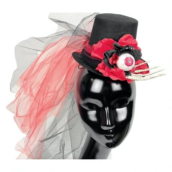 Капелюшок Skeleton Eye з фатою SETA Decor 19-982BLK-RD