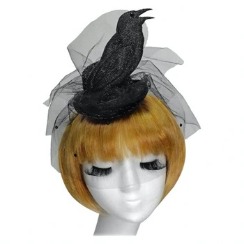 Капелюшок Чорна ворона SETA Decor 18-983BLK
