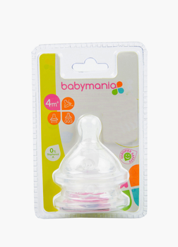 Набір сосок для пляшечки (2шт) Babymania 4+м. Прозорий 32000000065236